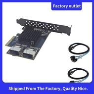 Expansion Card 2-Port MINISAS SFF-8087+ SATA to 9-Port SATA 3.0 Hard Drive 6G PCI-E 1x 3.0(1x, 4x, 8