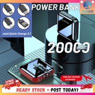 🇸🇬 [In Stock] 4 Cables Full Capacity Mini Powerbank Dual USB Portable Fast Charging  Power Bank 20000mAh