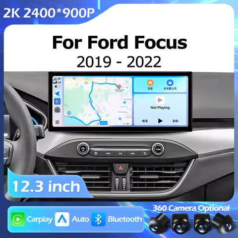 Android OS WIFI 4G 12.3 inch For FORD Focus 2019-2022 Car Radio Multimedia Video Player Navigation G