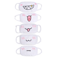 Kawaii Mask- 5PCS Anime Face Mask Womens Cat Face Mask Reusable Cute Kaomoji Face Mask