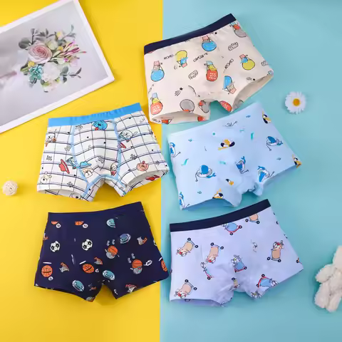 Children Boy Briefs Cotton Soft Toddler Cartoon Girl Short Panties Kid Underwear for Infant Boy Teen