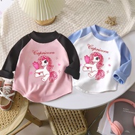 Long Sleeve Raglan Top for Girls Ages 1 2 3 4 5 6 7 8 9 10 11 12 Years SML XL 2XL 3XL t shirt budak 