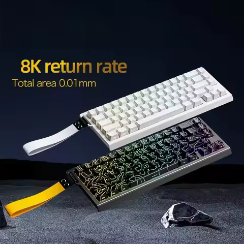 2026New X68 HE Rapid Trigger Keyboard 8000Hz Magnetic 0.01mm RT Accuracy Wired Ergonomics Gaming Esp