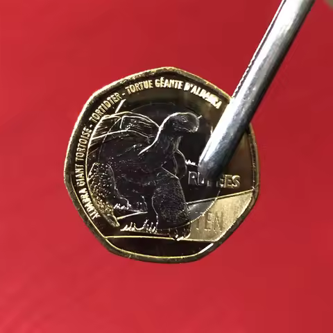 25mm Animal Turtle Coin, Seychelles 2016 Coin , UNC Original Bimetallic Real Original Coin