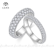 Discount in Straw Time 0.8ct 2.4ct Luxury Pavé Design Round Cut White D-Shaped Ring S925 Sterling Si