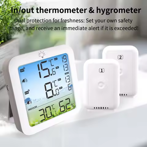 Digital Temperature Gauge Wireless Wireless Temperature Meter Temperature Alarm Meter Refrigerator T