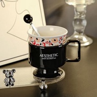 陶瓷咖啡杯 （黑小碎花+彩盒）馬克杯 喝水杯 咖啡杯