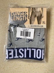 Hollister 男性超彈性舒適四角內褲 size XL 全新未拆封
