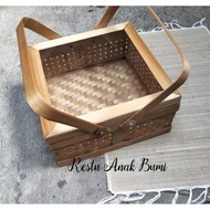 Transparent Smoke Container 25x25cm 30x30cm 20x20cm | Food Hampers | Eid Hampers | Giftbox | Bamboo 
