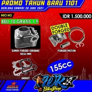 Block BRT MIO M3 CERAMIC CAST IRON 58.50MM + FORGED PISTON (MIO M BORE UP PACKAGE)