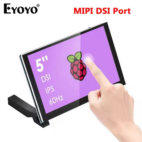Raspberry Pi 4B/3B+/3B/3A+/2B/B+ Touchscreen Monitor 5 Inch 800x480 IPS Color Capacitive Touch Scree