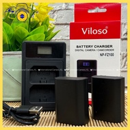 Viloso Dual Slot LCD Charger NP-FZ100 for Sony Camera A7M5, A7M4, A7M3, A7RM4 Battery NP-FZ100