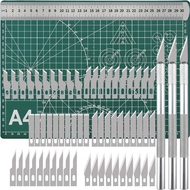 Craft Cutting Stencil Knife Set And A4 Cutting Mat Set, Art & Craft Blade Cutting Exacto Knifes Cutt
