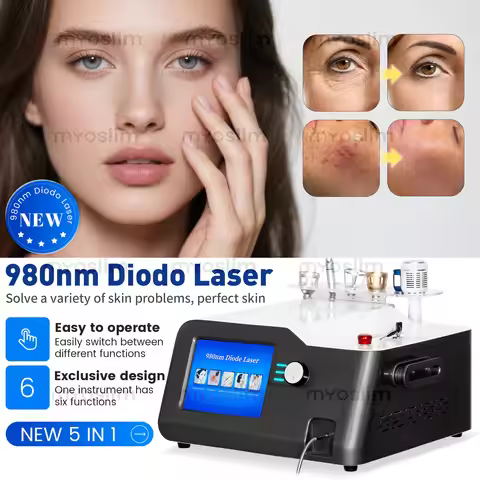 30W PRO 980NM Diode 5 In1 Removes Local Fat Dissolution In Spider Veins Nail Fungus Eczema Herpes Pa