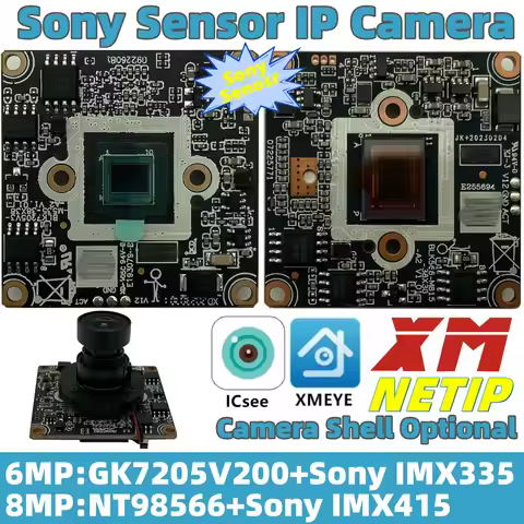 XM N8S G6S 8/6MP IP Camera Module Board NT98566+IMX415 3840*2160 Shell Optional ONVIF P2P Radiator L