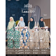 [LUVLA] Baju Kurung Batik Laura 11(A)  IRONLESS  murah (TAK PAYAH GOSOK / XS-5XL / Sedondon Mak Anak / printed plus size
