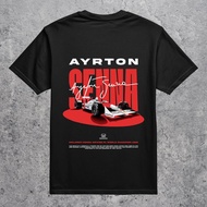 T-shirt Short Sleeve Tee 220GSM Cotton Men Ayrton Senna  Ayrton Senna           Fan Shirt Oversize k