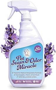 Sunny &amp; Honey Pet Stain &amp; Odor Miracle - Enzyme Cleaner for Dog Urine Cat Pee Feces, Enzymatic Solution for Carpet, Rug, Car upholstery, Couch, Mattress, stain Eliminator (Light Lavender, 32 FL OZ)