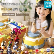 YIMI Kids DIY Toys Ceramic Pottery Machine Diy Clay Machine Kids Art & Craft Pottery Wheel Set Creat