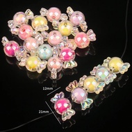 Mote Manik Manik Acrylic Isi Warna Dalam Kilat asesories tambahan pembuat gelang kalung dll