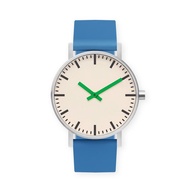 BIJOUONE彼樹灣 B50系列 綠色指針 藍色系硅膠表帶 靜音防水手錶