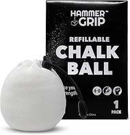 Hammer Grip Chalk Ball 75g (2.6oz) Refillable Chalk Bag for Rock Climbing, Weightlifting, Gymnastics, Bodybuilding, Bowling, and Many More