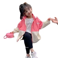 HUANGHU Store 2024 New Autumn Girls' Korean Style Medium and Big Children's Jackets in Malaysia