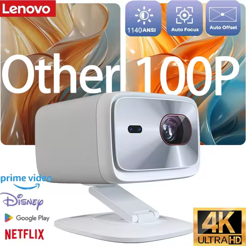 Lenovo Xiaoxin 100P Projector 1140 ANSI Focus WIFI6 Ultra HD Home Movie Theater 360 PTZ 4K Portable 