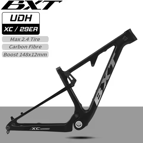 BXT New 29er Full Suspension Frame Carbon Fiber MTB Boost 148x12mm Frameset use UDH hanger Screw-in 