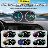 Car Motorcycle Electronic Clocks GPS HUD KM/H MPH Speed Meter 7-Color Head-up Display Plug And Play 