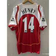 2004-05 Arsenal Retro Football Jersey BERGKAMP HENRY Home Soccer Jersey Custom T-shirt