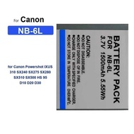 for Canon Powershot IXUS 310 SX240 SX275 SX280 SX510 SX500 HS 95 D10 D20 D30 NB-6L battery 1500mAh