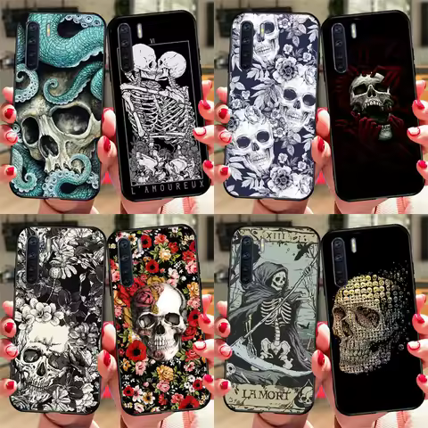 Horror Skull Gothic Phone Case For OPPO A5 A9 A31 A53 S 2020 A94 A74 A54 A72 A52 A83 A91 A93 A15 Ren