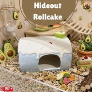 Hideout Rollcake Ceramic | Dormice Hamster Small Animal Roll Cake Shaped Ceramic Hidden Place