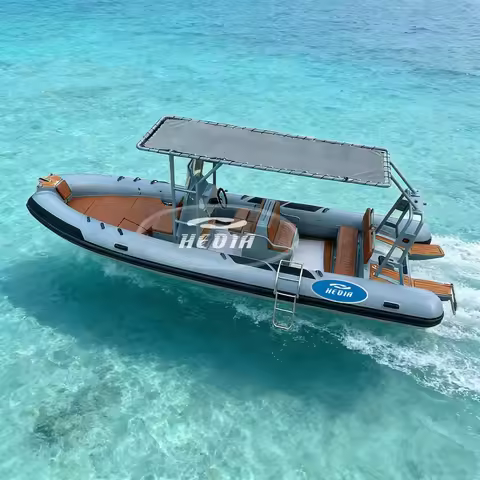 High-end 2026 New 23ft RHIB 700 680 CE Certified Aluminum Double Hull Inflatable RIB Boat Hypalon OR