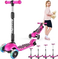 Banne Scooter Height Adjustable Lean to Steer Flashing PU Wheels 3 Wheel Kick Scooters for Kids Boys Girls