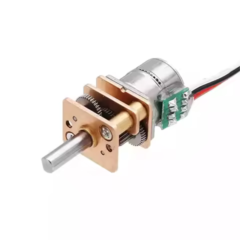 GM12-10 Step Motor Mini Full Metal Gearbox Gear Stepper Motor 2-phase 4-wire Reduction Ratio 20:1/ 5