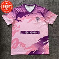 2526 Morocco Pre Match Training Jersey Short Sleeved Football Shirt Summer Sports T-shirt Mens Child