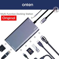 Original Onten Type-C 3.1 Multifunction Dock Station with USB3.0x2/SDx1 Card+HDMI /VGA+JACK 3.5+RJ45+Type-C(PD) port