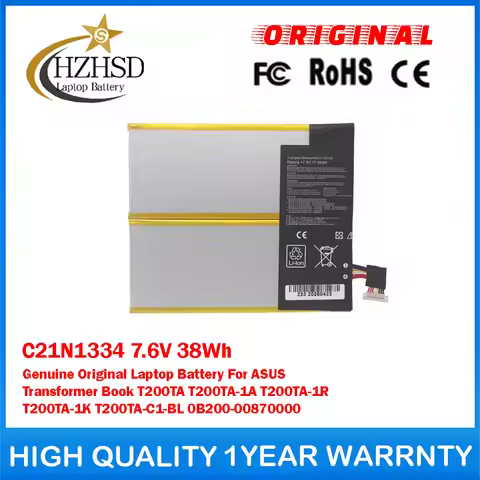 C21N1334 7.6V 38Wh Genuine Original Laptop Battery For ASUS Transformer Book T200TA T200TA-1A T200TA