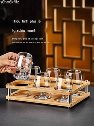 Glass set with stand, strong, red wine, whiskey, home, cognac glasses