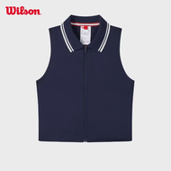 Wilson Women RIVERSIDE CROPPED POLO Sport Vest WW00207411DBC Official Store