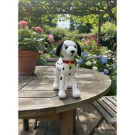 Black Eared Dalmatian Plush with Collar - Crochet Standing Dalmatian Dog - Handmade Gift for Puppy L