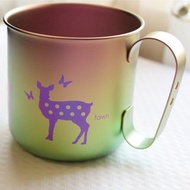 【日本製 Horie】鈦愛地球系列-日本製純鈦設計馬克杯-悠然仔鹿