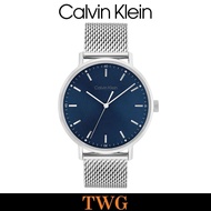 Calvin Klein Silver Mesh Blue Dial Men's Watch - 25200045