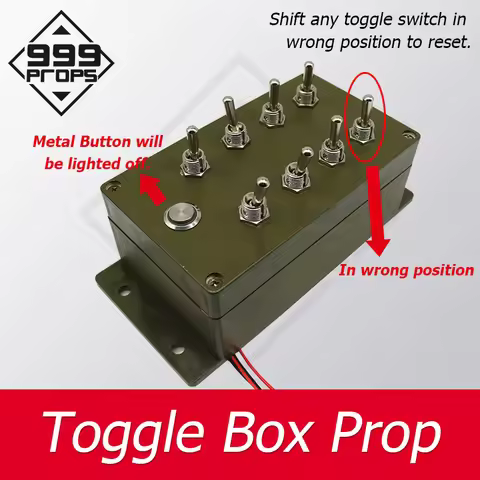 Escape Game Props Escape Room Props Toggle Switch adjust toggles to correct position to unlock chamb