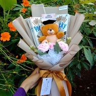 GRADUATION BOUQUET - GRADUATION FLOWER BOUQUET - GRADUATION DOLL - MONEY BOUQUET - BUCKET (MONEY BOU