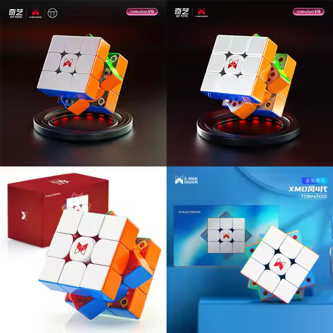 [Picube] QiYi XMD Tornado V4 Red LE 3x3 Flagship Matte Version Blue Le Magnetic Magic Speed Cube Tor