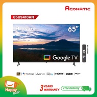 ·Aconatic Tv 65 Inch Led 4K Hdr Google Tv Model 65US410AN Smart Tv (3 Year Warranty) As the Picture 