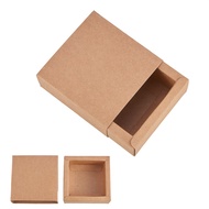20 Pack Kraft Paper Drawer Box Festival Gift Wrapping Boxes Soap Jewelry Candy Weeding Party Favors Gift Packaging Boxes - Brown (3.26x3.26x1.3)